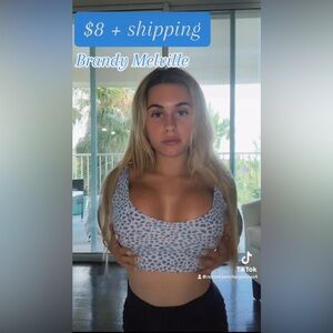 Very cropped blue cheetah print top from brandy melville